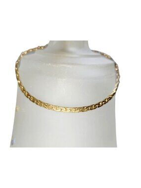 Vintage Reversible Gold Tone Herringbone Chain Bracelet